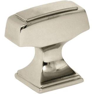Amerock | Kabinetsknap | Poleret nikkel | 1-1/4 tommer (32 mm) længde | Mulholland | 1 pakke | Skuffeknap | Skabshardware