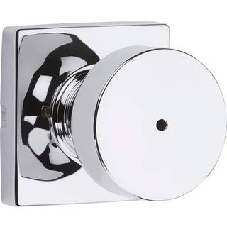 Kwikset 730PSKSQT-26 PISMO-drejeknappen med firkantet rosegivelsesl?s med 6al l?s og RCS Strike Bright Chrome finish
