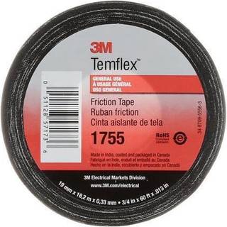 Friktionstape Temflex 1755 sort 19×0,33mm×18,3mtr