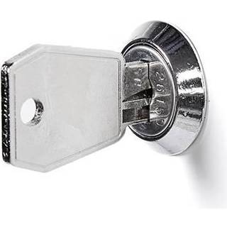 Garderobeskab 2x300 mm m/lige tag, 5 rum i højden og lys grå dør m/cylinderlås