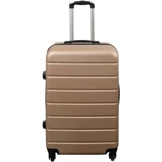 Kuffert - Hardcase kuffert - Str. Medium - Guld - Praktisk rejsekuffert