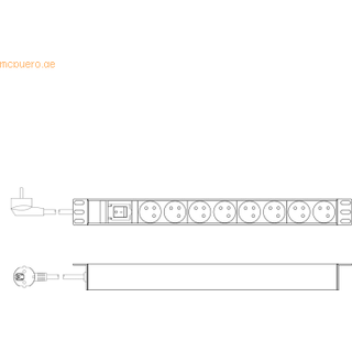 Digitus DN-95402-1-FR strømforsyningsenhed (PDU) 8 AC stikkontakt(er) 1U