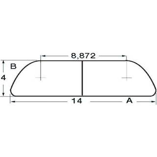 Fenderliste Rustfri 20,0 mm