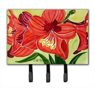 """" Caroline's Treasures 6055th68 Flower-Amaryllis Leash Holder eller Key Hook Large Multicolor """"