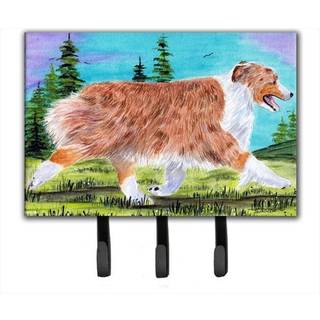 """" Caroline's Treasures SS8423TH68 Australian Shepherd Leash Holder eller Key Hook Large Multicolor """"