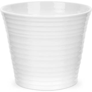 Portmeirion Sophie Conran White Flower Pot 7 tommer blomstervase til k?kken og hjem D? Cor lille plantepotte til indend?rs planter lavet af fint