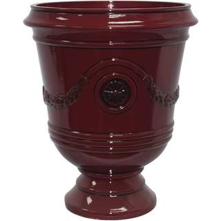 Sydlige g?rdhave 15 """" Diameter Porter Urn Planter Oxblood R?d