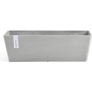 Ecopots moderne genanvendte Brugge Plastik indendørs/udendørs rektangulær blomsterpotte planter hvid grå 21,5 """"