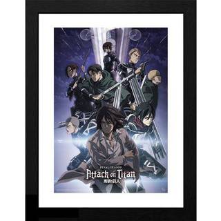 GB øje Attack on Titan sæson 4 kunst 2 indrammet tryk