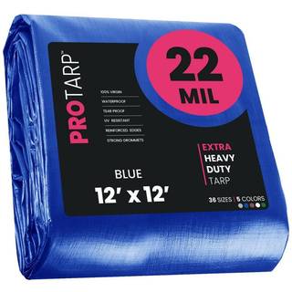 Protarp Extreme Heavy Duty 22 Mil Tarp Cover Vandt?t UV -resistent Rip and Tear Proof Poly Tarpaulin med forst?rkede kanter til tagcamping Patio
