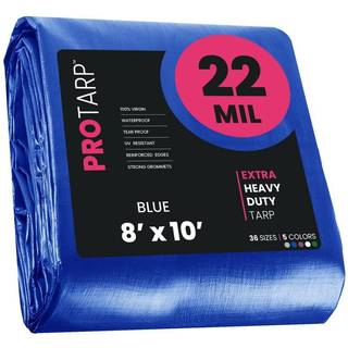 Protarp Extreme Heavy Duty 22 Mil Tarp Cover Vandt?t UV -resistent Rip and Tear Proof Poly Tarpaulin med forst?rkede kanter til tagcamping Patio