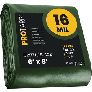 Protarp Ekstra tunge told 16 mil tarp cover vandt?t UV -resistent rip og t?re bevis poly tarpaulin med forst?rkede kanter til tagcamping g?rdhave