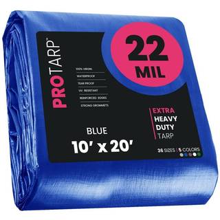 Protarp Extreme Heavy Duty 22 Mil Tarp Cover Vandt?t UV -resistent Rip and Tear Proof Poly Tarpaulin med forst?rkede kanter til tagcamping Patio