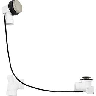 WestBrass D50P45-07 45 """" Kabelk?rsel Standard badafl?bskit med roterende overl?bsd?kkeknap pop-up-stopper og sch. 40 PVC Fittings 1-Pack Satin N