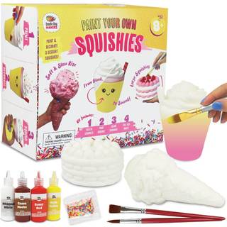 Doodle Hog Mal din egen squishies-sæt: 3 store bløde squishies til piger, squishy-maling og kunst og håndværk til børn fra 8 år og opefter