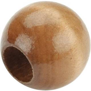 Pepperell Round Wood Beads 20mm Maple 8-Pack