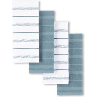 Kitchenaid Albany Kitchen H?ndkl?de 4-Pack Set FOG Blue/White 16 """" X26 """"