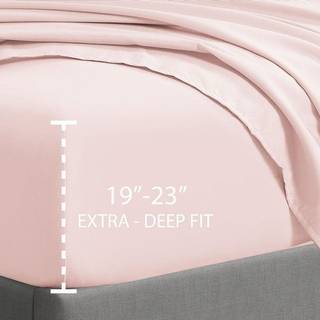 Cathay Home Twin XL Fitted Sheet - Dobbelt børstet Ultra Soft - Wrinkle & Fade Resistant - 21 """" Ekstra dyb lomme monteret ark - God pasform til
