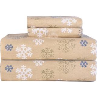 Pointhaven flanel 170 GSM Sheet Set King Snow Flakes havregryn