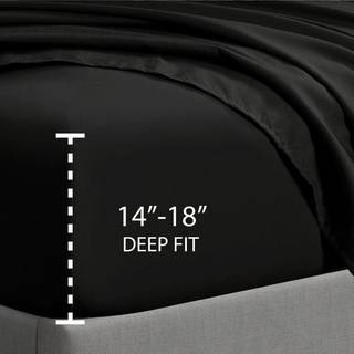 Cathay Home Twin Fitted Sheet - Dobbelt børstet Ultra Soft - Wrinkle & Fade Resistant - 16 """" Deep Pocket Fitted Sheet - God pasform til 14 """" -