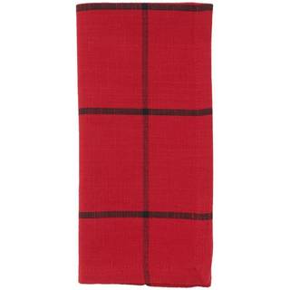 Vinduespude plaid bordservietter (sæt på 4)