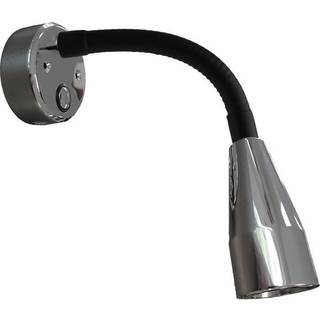 Læselampe Casolux Mary Flex Mini, rustfrit stål, LED, 10 - 30 V, 1.5 W, med USB-udtag + dæmpfunktion