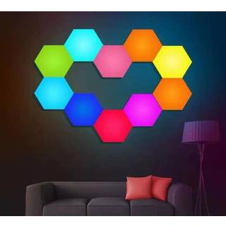 LED touch vægbelysning - 6 stk lyspaneler inkl. fjernbetjening
