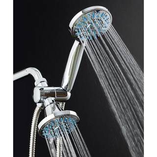 AQUADANCE Antimikrobiel/Anti-Clog Højtryk 30-Setting Combo Microban Dysbeskyttelse mod vækst af skimmel Mildew & Bacteria til stærkere brusebad A