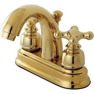 Kingston mässing KB5612AX 4 in. Centerset Badrumskran Polerad mässing