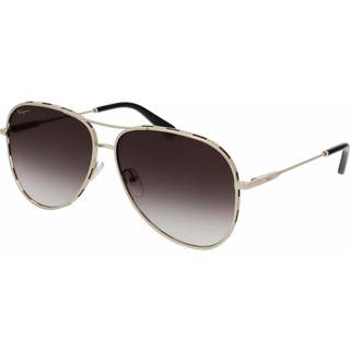 Ferragamo Kvinde SF268S 786 Solbriller Metal Guld Grå Pilot Skygge