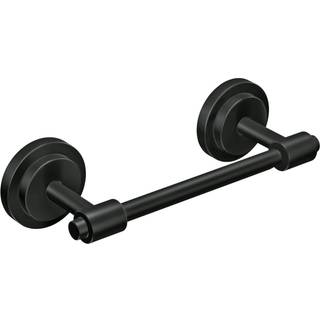 Moen DN0708BL ISO Collection Double Post Modern Pivoting Toiletpapir Holder Matte sort