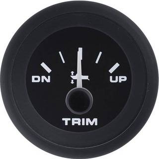 Trimindikator Veethree Black Premier, dugfri, Ø52 mm, 12 V, motorforbindelse, sort, til Mariner / Mercury, Yamaha fra 2001 & Volvo Penta DP / SX