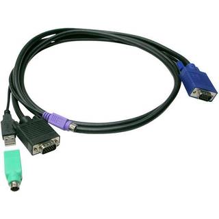 LevelOne ACC-3201 - keyboard / video / mouse (KVM) cable kit - HD-15 (VGA) to USB PS/2 HD-15 (VGA) - 1.8 m
