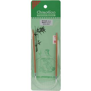 Chiaogoo bambus cirkul?re strikning n?le 32 """" St?rrelse 4/3,5 mm