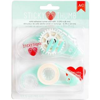 American Crafts 2 stykker Sticky Thumb Tape Runner & Refill 17,5 yd