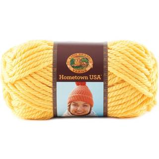 Lion Brand Hometown 135-158J Pittsburgh Yellow Indhold: Uni color, mix, neon & twist: 100% akryl Tweed: 94% akryl, 6% viskose Vægt/længde: Uni color, mix, neon & twist: 142 g = ca. 74 meter Tweed: 113 g = ca. 59 meter Anbefalede pinde: 9.00 mm Strikkefasthed: 10 x 10 cm = 9 m x 12 p Vask: Maskinvask 40°C.