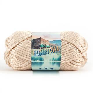 Lion Brand Hometown 135-099L Los Angeles Tan Indhold: Uni color, mix, neon & twist: 100% akryl Tweed: 94% akryl, 6% viskose Vægt/længde: Uni color, mix, neon & twist: 142 g = ca. 74 meter Tweed: 113 g = ca. 59 meter Anbefalede pinde: 9.00 mm Strikkefasthed: 10 x 10 cm = 9 m x 12 p Vask: Maskinvask 40°C.