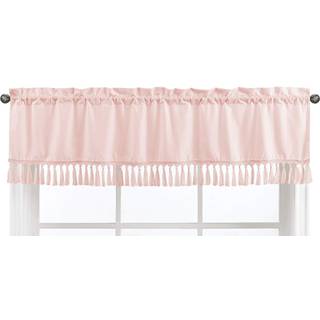 S?d jojo designer pink boho bohemsk vindue behandling valance - solid farve r?dme lurvede chic prinsesse luksuri?s luksus elegant vintage designe
