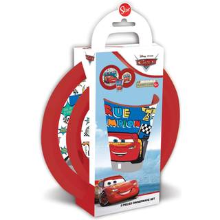 Euromic Cars 3 stk. service sæt (skål, tallerken og krus)