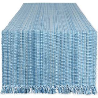 Lyseblå sprudlet frynsebordsløber 13x72