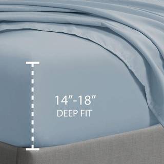Cathay Home Twin XL Fitted Sheet - Dobbelt børstet Ultra Soft - Wrinkle & Fade Resistant - 16 """" Deep Pocket Fitted Sheet - God pasform til 14 """"