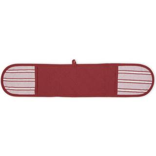 DII Double Strip Chef Kitchen Cooking & Baking Collection Double Oven Mitt 35x7.5 Barn Red