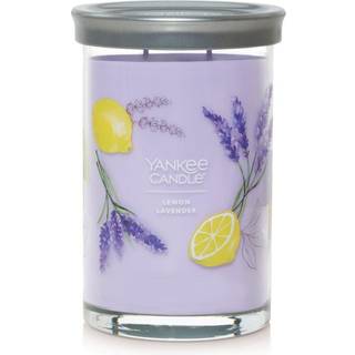 Yankee stearinlys citron lavendel duftende signatur 20 oz stor tumbler 2-wick stearinlys over 60 timers forbr?ndingstid