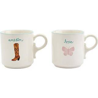 Dolly Parton Tabletop Collection - S?t p? 2 20 oz. Boot og sommerfugl krus