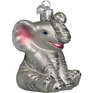 Old World Christmas Lille elefantglas bl?st ornament til juletr?