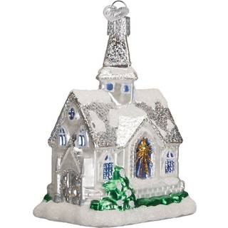 Old World Christmas Church Collection Glass bl?st ornamenter til juletr? mousserende katedral