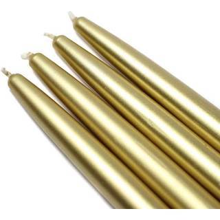 Zest Candle Gold 6 tommer metallisk koniske stearinlys 6 """" 12 tælling