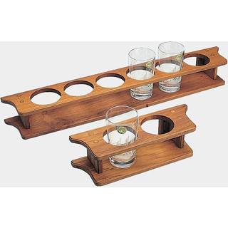 Glasholder båd Roca, teak, 43 x 9 x 9 cm, til 4 glas