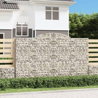 buet gabionkurv 300x30x180/200 cm galvaniseret jern