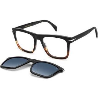 DAVID BECKHAM Mand DB 7000/CS 37N/Z7 Solbriller Acetat Sort horn Blå Firkantet Polariseret Skygge